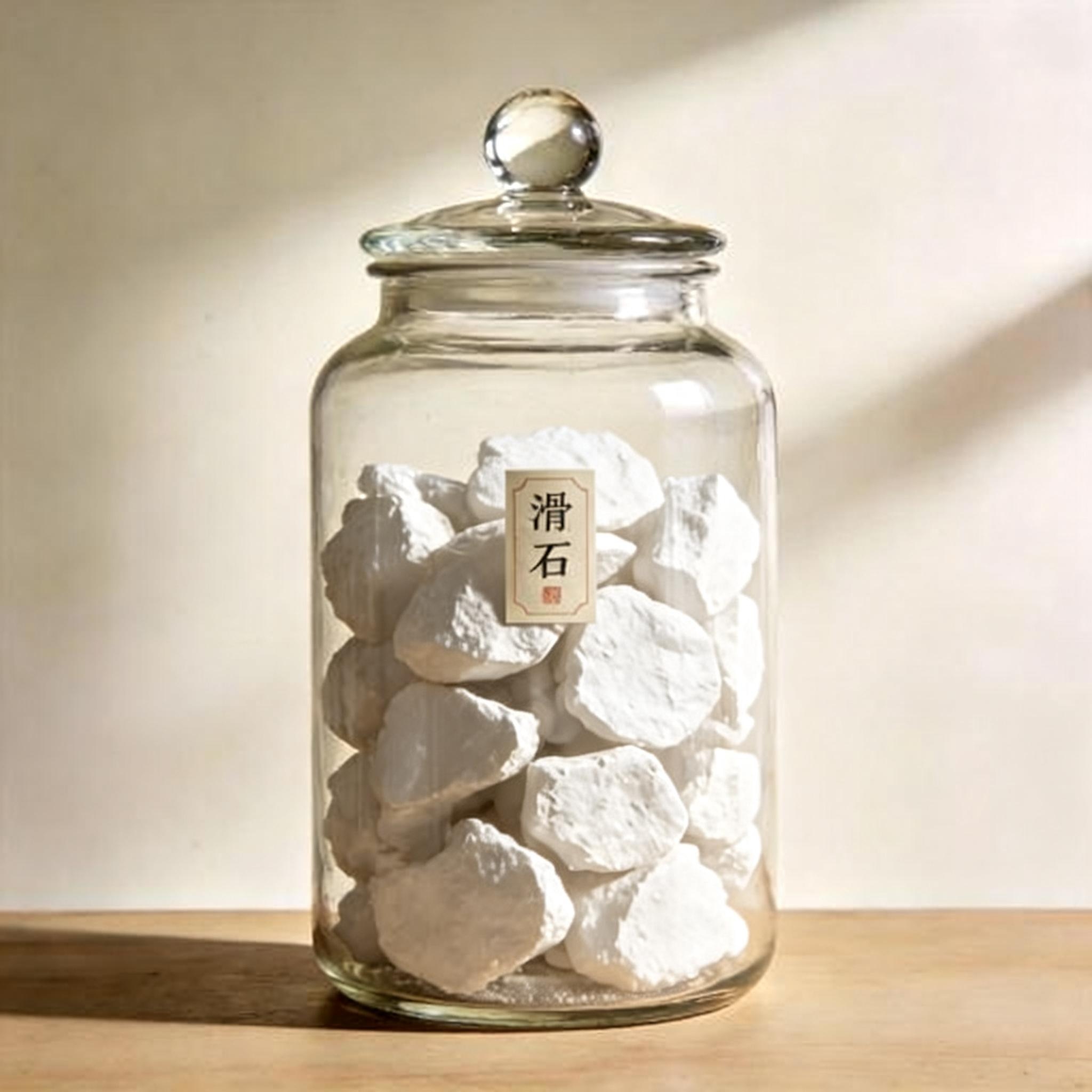 Talc herbal material