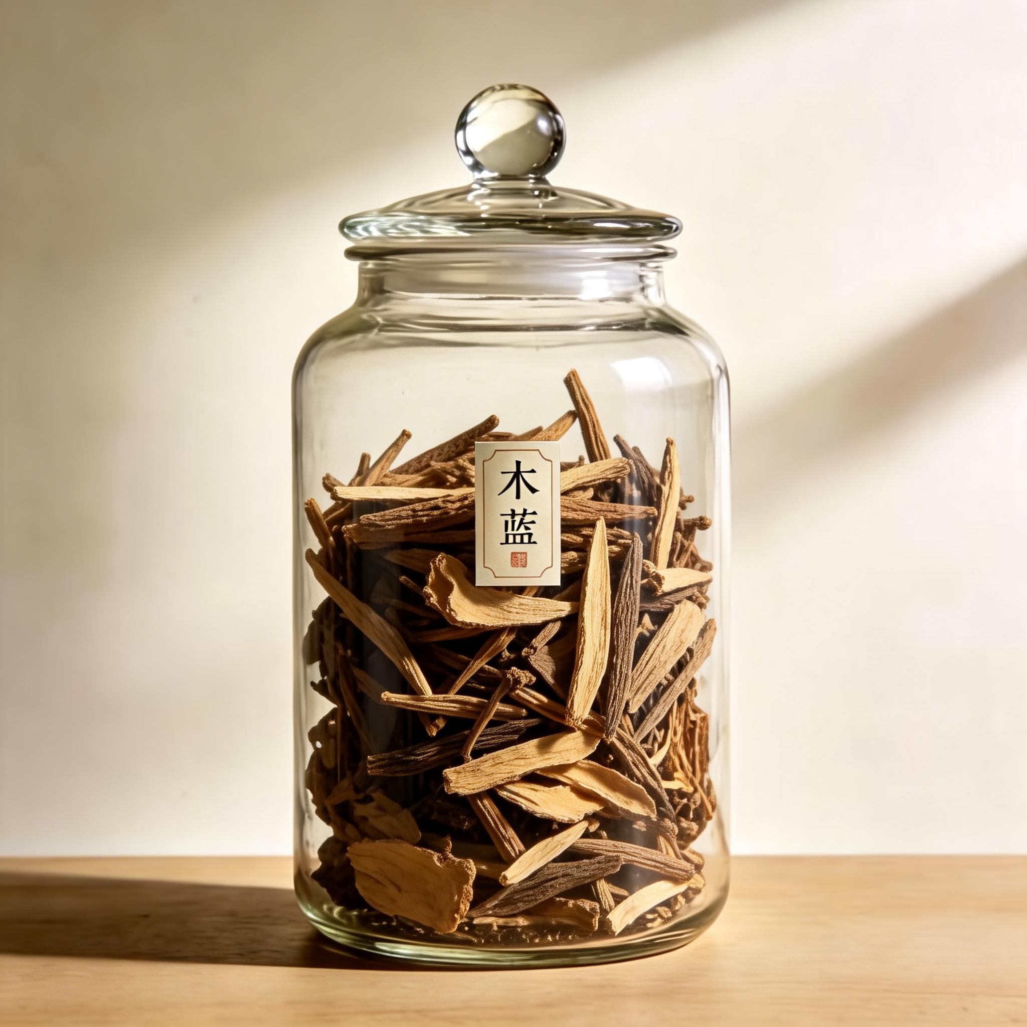 Leaf and stem of True Indigo herbal material