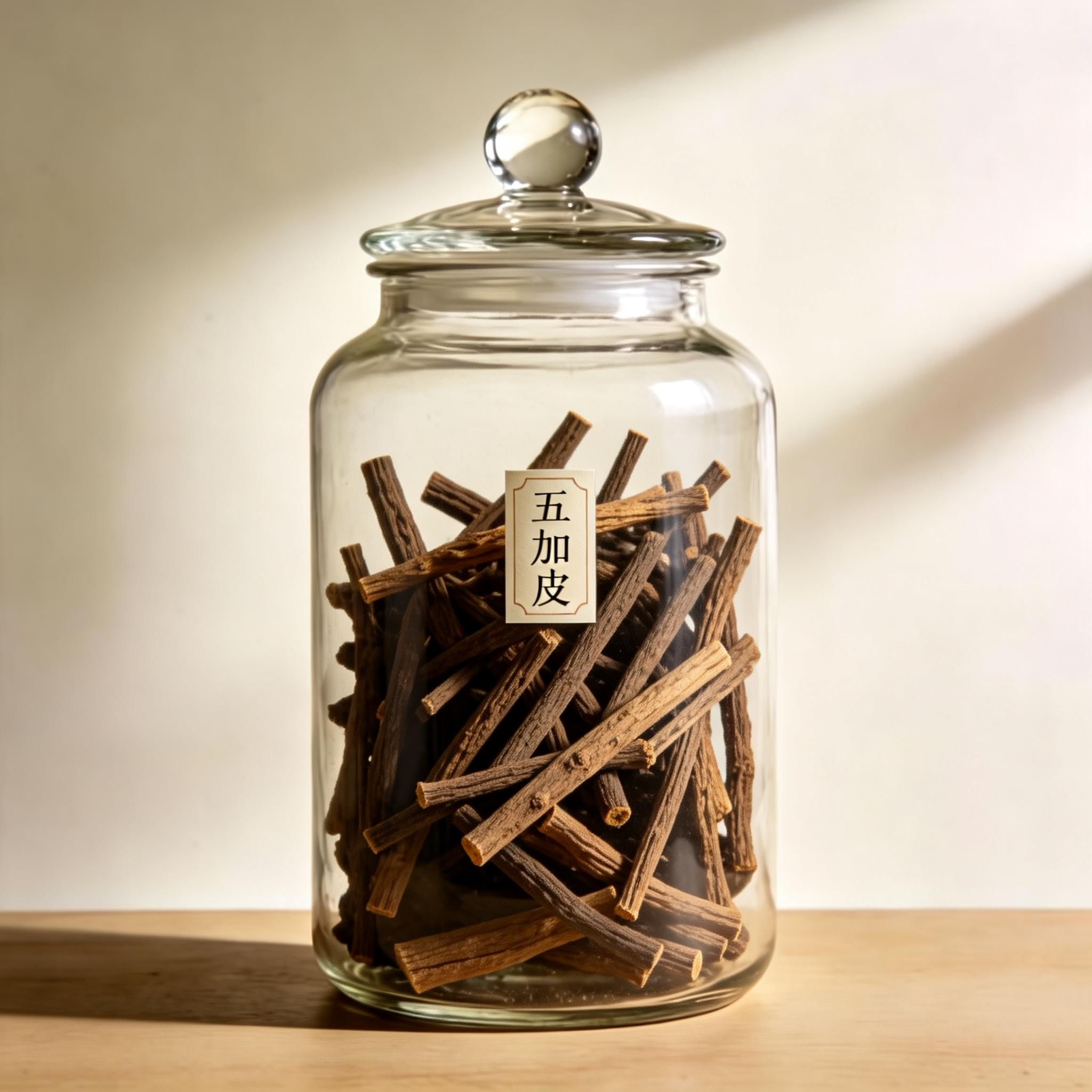 Slenderstyle Acanthopanax Root-bark herbal material